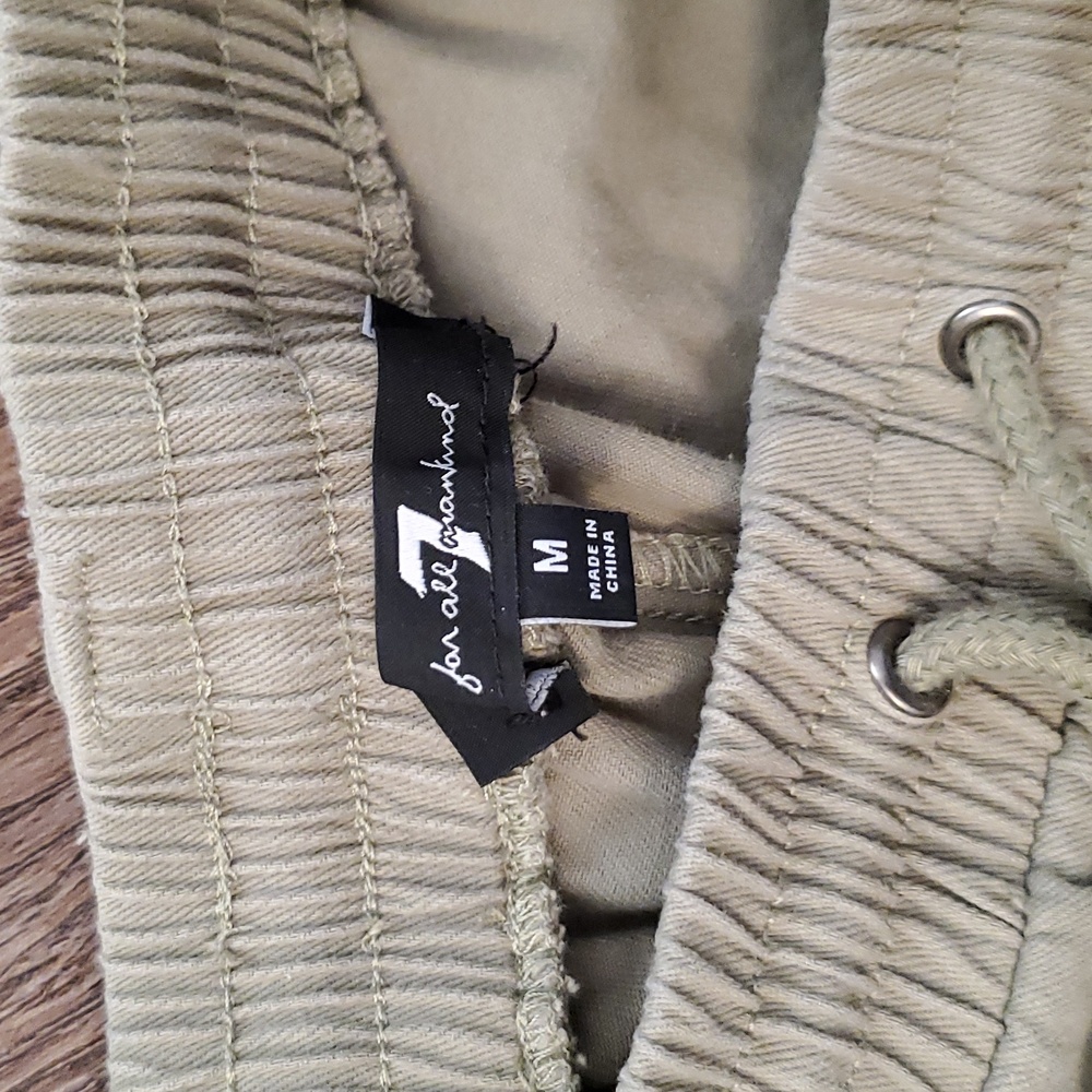 7 For All Mankind - Olive Green Draw-String Utili… - image 7